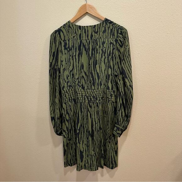 Baum Und Pferdgarten Green Black Long Sleeve Mini Dress 3 Medium - Picture 7 of 12